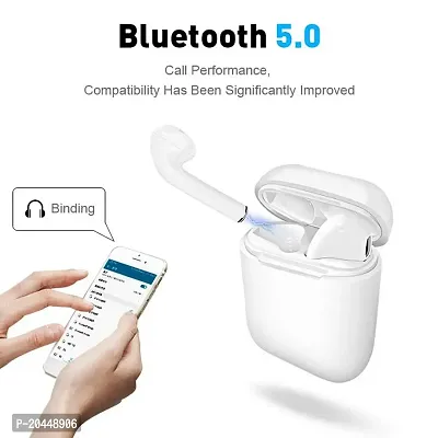 12 earbuds T_W_S True Wireless Bluetooth V5.0 Stereo Headset  (White, True Wireless)-thumb5