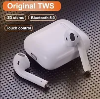 12 earbuds T_W_S True Wireless Bluetooth V5.0 Stereo Headset  (White, True Wireless)-thumb1