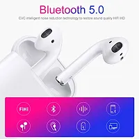12 earbuds T_W_S True Wireless Bluetooth V5.0 Stereo Headset  (White, True Wireless)-thumb2
