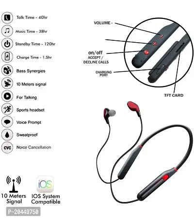 Bullets Neckband with Bluetooth version 5.0 and Great Stereo Sound  Mic  - Assorted-thumb3