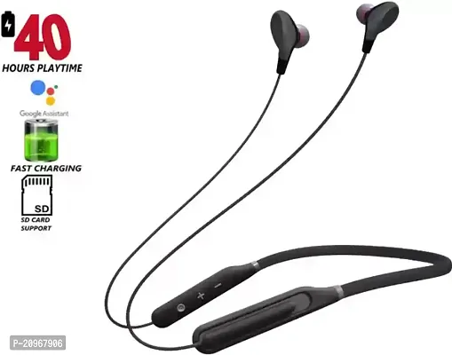 Bullet plus Bluetooth Wireless earphone Headphones with 5D Stereo Sound, Lightweight Ergonomic Neckband( assorted colour)-thumb0
