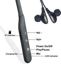 Bullet plus Bluetooth Wireless earphone Headphones with 5D Stereo Sound, Lightweight Ergonomic Neckband( assorted colour)-thumb1