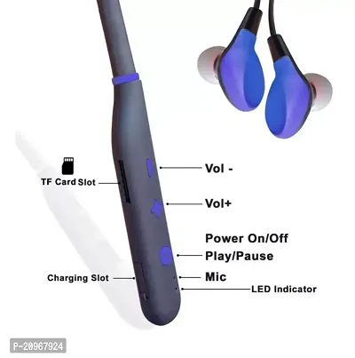 Bullet plus Bluetooth Wireless earphone Headphones with 5D Stereo Sound,Lightweight Ergonomic Neckband( Assorted Colour)-thumb4