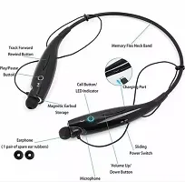 HBS- 730 High bass Sound Bluetooth v5.0 headphone Neckband Bluetooth Headset - Black, In Ear-thumb1