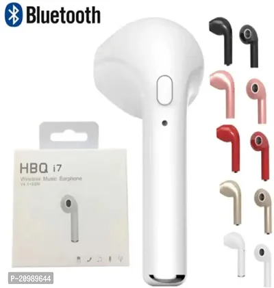 i7 Single Universal Wireless Earphone Bluetooth 4.1 Earphones Bluetooth  Wired Headset  (Multicolor, In the Ear, Single Tws)-thumb3