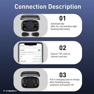 L21 Wireless bluetooth headphone Waterproof Stereo Headset Bluetooth v5.0 Headset (Black, True Wireless)-thumb4