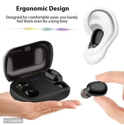 L21 Truly Wireless Earbuds/air-pod/ buds5.0 Bluetooth Headset Bluetooth Headset (Black, True Wireless)-thumb2