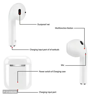 i12 TWS Earphones Wireless Bluetooth 5.0 Earbuds Touch Control Headphones for Android  Ios Devices - White, True Wireless-thumb5