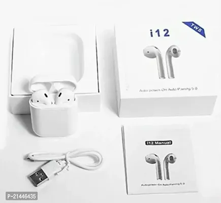 I12 Airpod -Bluetooth Wireless Earbuds Bluetooth v5.0 Headset (White, True Wireless)-thumb5