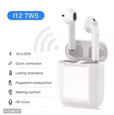 i12 Tws Earbuds True Wireless Earbuds TWS Earphones Bluetooth Earbuds Wireless Earbuds with Charging Case Noise Cancelling Earbuds Sport Earbuds In-ear Earbuds - White-thumb0