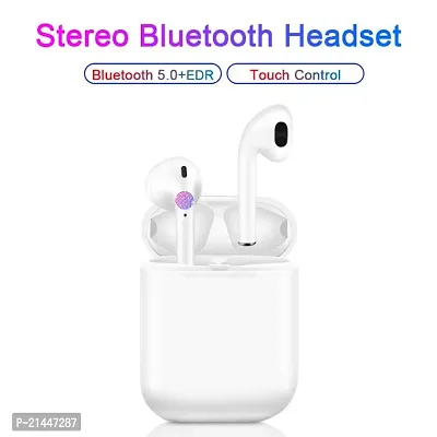 i12 tws air  pod wireless earbud real stereo sport BT 5.0 Bluetooth Headset - White, In Ear-thumb0