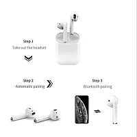 I12 Airport Bluetooth Wireless Earbuds Bluetooth Headset (White, True Wireless)-thumb1