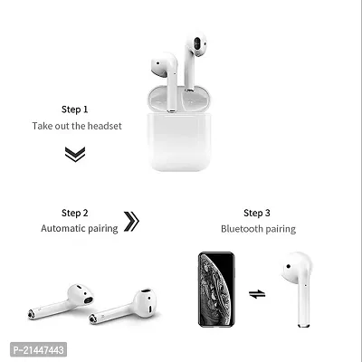 I12 Airport Bluetooth Wireless Earbuds Bluetooth Headset (White, True Wireless)-thumb2
