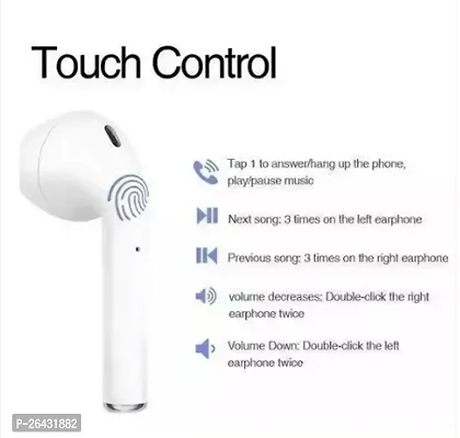 TWS 12 Earphone Stereo v5.0 with Touch Sensor Bluetooth Headset Bluetooth Headset  (Blue, True Wireless)-thumb3