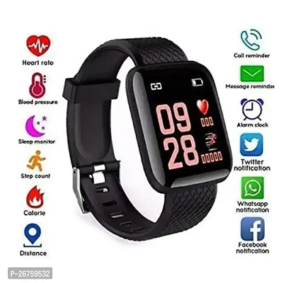 ID116 Latest SmartWatch for Mens Womens Boys Girls,Bluetooth Smart Fitness Band Watch with Heart Rate Activity Tracker Step  Sports Activity Tracker Smart Watch for Men/Women/Boys/Girl-thumb0