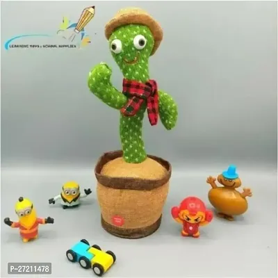 Dancing Cactus Toy for Kids (1 Year Extended Warranty) Talking Singing Children Baby Plush Electronic Toys Voice Recording Repeats What You Say LED Lights-thumb2