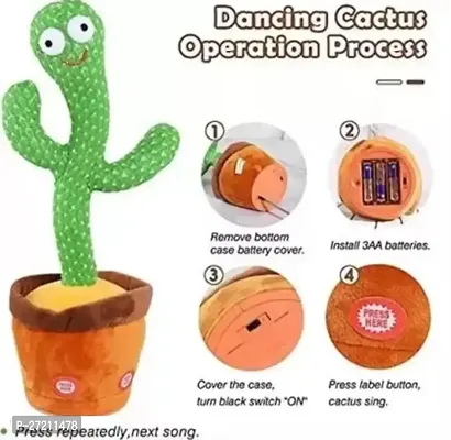 Dancing Cactus Toy for Kids (1 Year Extended Warranty) Talking Singing Children Baby Plush Electronic Toys Voice Recording Repeats What You Say LED Lights-thumb5