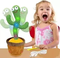 Dancing Cactus Talking Toy with LED Lighting  Singing Recording Repeat What You Say Funny Education Toys for Babies, Kids, Boys, Girls-thumb1