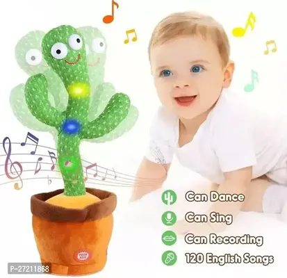 Dancing Cactus Toy for Kids Talking Toys Baby Repeat What You Say Singing Recording Wriggle Light Music Funny Education Toys for Children Playing Home Decor Birthday Gifts for Kids Infants - 1Pcs, GRN-thumb0