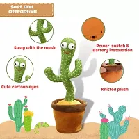 Dancing Cactus Toy for Kids Talking Toys Baby Repeat What You Say Singing Recording Wriggle Light Music Funny Education Toys for Children Playing Home Decor Birthday Gifts for Kids Infants - 1Pcs, GRN-thumb4