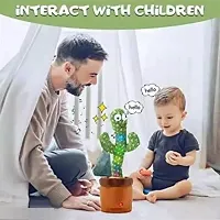 Dancing Cactus Toy for Kids Talking Toys Baby Repeat What You Say Singing Recording Wriggle Light Music Funny Education Toys for Children Playing Home Decor Birthday Gifts for Kids Infants - 1Pcs, GRN-thumb1
