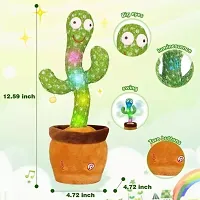 Dancing Cactus Toy for Kids Talking Toys Baby Repeat What You Say Singing Recording Wriggle Light Music Funny Education Toys for Children Playing Home Decor Birthday Gifts for Kids Infants - 1Pcs, GRN-thumb2