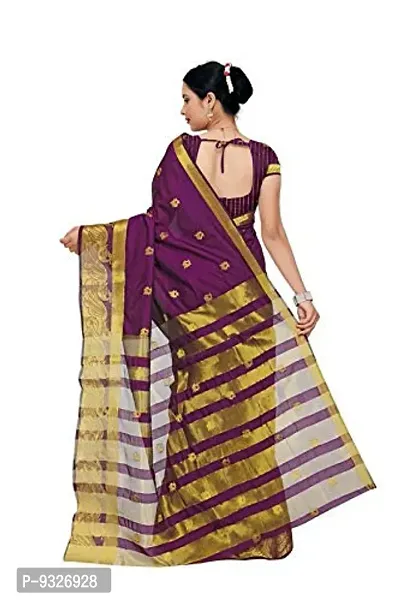 JUST FASHION Women's Magenta Traditional Poly Silk Zari work Saree With Blouse Piece (RDBN7617_Magenta)-thumb4