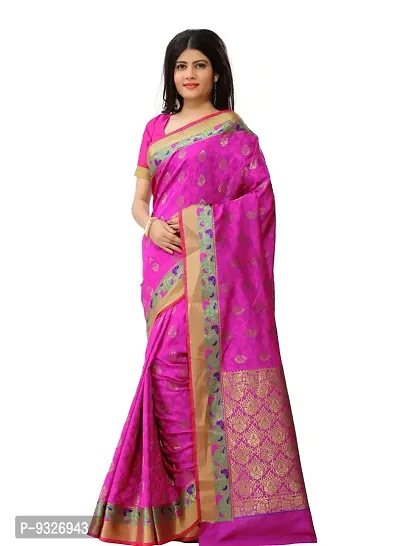 Justfashion Silk Cotton Saree With Blouse Piece (Rdbn1342_Multi-Coloured_Free Size)