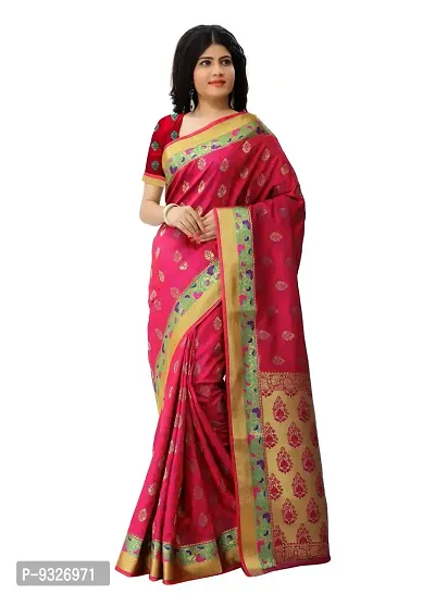 Justfashion Silk Cotton Saree (Rdbn1337_Multi-Coloured)-thumb0