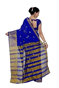 JUST FASHION Women's Royal Blue Traditional Poly Silk Zari work Saree With Blouse Piece (RDBN7610_Royal Blue)-thumb3