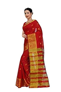 JUST FASHION Women's Red Traditional Poly Silk Zari work Saree With Blouse Piece (RDBN7613_Red)-thumb1