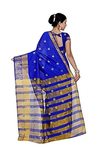 JUST FASHION Women's Royal Blue Traditional Poly Silk Zari work Saree With Blouse Piece (RDBN7622_Royal Blue)-thumb3