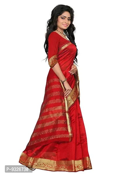 Justfashion Art Silk Saree (Red)-thumb2