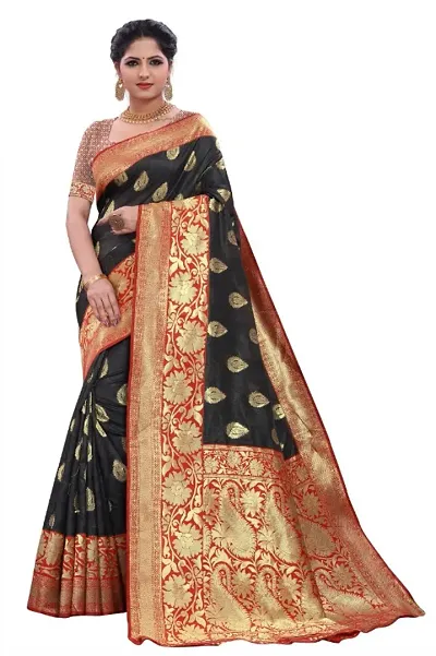 Beautiful Woven Design Banarasi Silk Blend Sarees