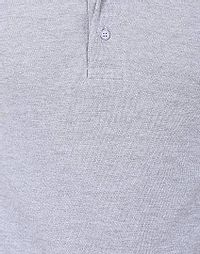 Men's Grey Cotton Solid Polos-thumb3