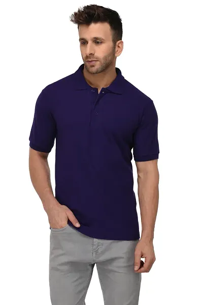 Men's Solid Cotton Polo T-Shirts