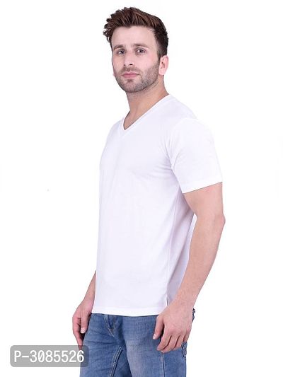 Men's Multicoloured Polycotton Solid V Neck Tees (Pack of 2)-thumb5