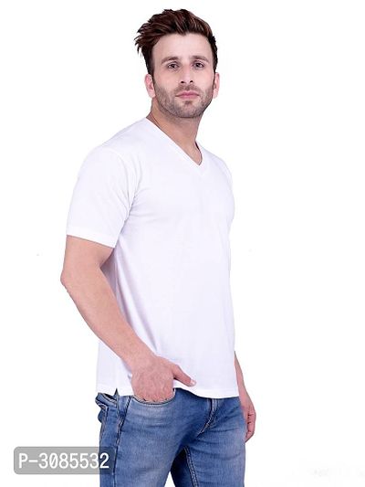 Men's Multicoloured Polycotton Solid V Neck Tees (Pack of 2)-thumb4