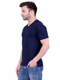 Men's Multicoloured Polycotton Solid V Neck Tees (Pack of 2)-thumb1