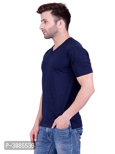 Men's Multicoloured Polycotton Solid V Neck Tees (Pack of 2)-thumb2