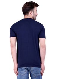 Men's Multicoloured Polycotton Solid V Neck Tees (Pack of 2)-thumb2