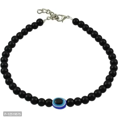 The Bling Stores Black Beads Evil Eye Bracelet for Women-thumb0