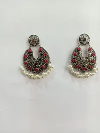 (JND)Jewels Danish Danglers earrings Afghani Tribal Oxidised Dangler Earrings for Girls and Women-thumb2