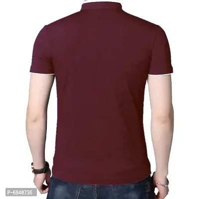 Stylish Solid Cotton T-Shirts For Men Pack Of 2-thumb2