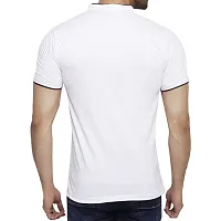 Stylish Cotton Grey And White Solid Half Sleeves Henley Neck T-shirt For Men- Pack Of 2-thumb1