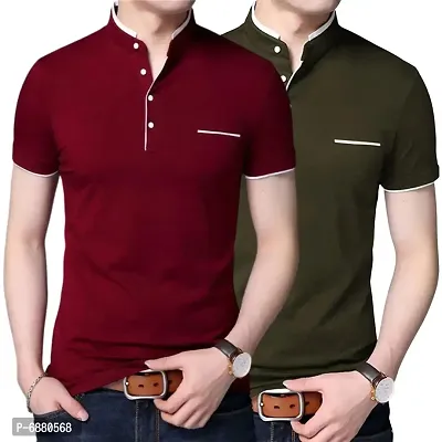 Multicoloured Cotton Tshirt For Men-thumb0