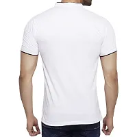 Stylish Cotton Maroon And White Solid Half Sleeves Henley Neck T-shirt For Men- Pack Of 2-thumb1