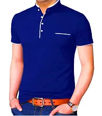 Stylish Fancy Polycotton Solid T-Shirt For Men-thumb1