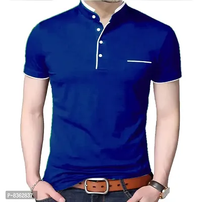 Stylish Fancy Polycotton Solid T-Shirt For Men-thumb0