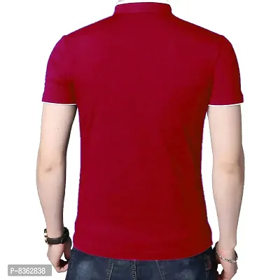 Red Polycotton Tshirt For Men-thumb3